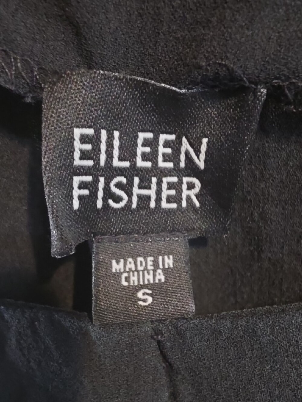 Eileen Fisher Black 100% Silk Wide-Leg Dress Pants - Picture 2 of 5